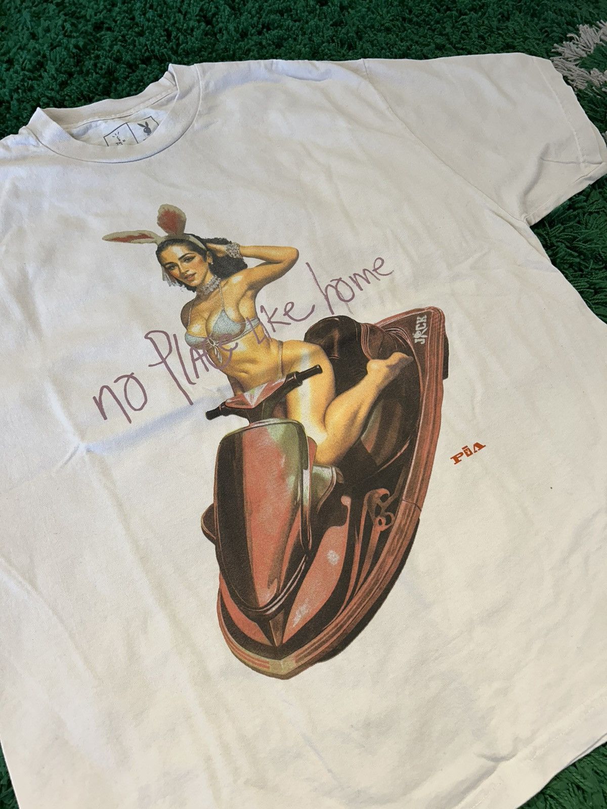 Playboy × Travis Scott Travis Scott Playboy White Tee Size US XL / EU 56 / 4 - 2 Thumbnail