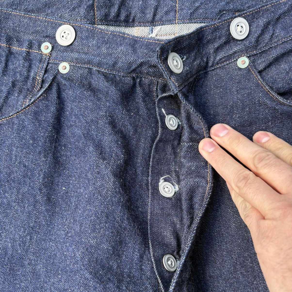 Ooe Yofukuten Ooe Yofukuten No.1124xx Blue Denim Overalls Linen Sewed 31 Size US 31 - 16 Thumbnail