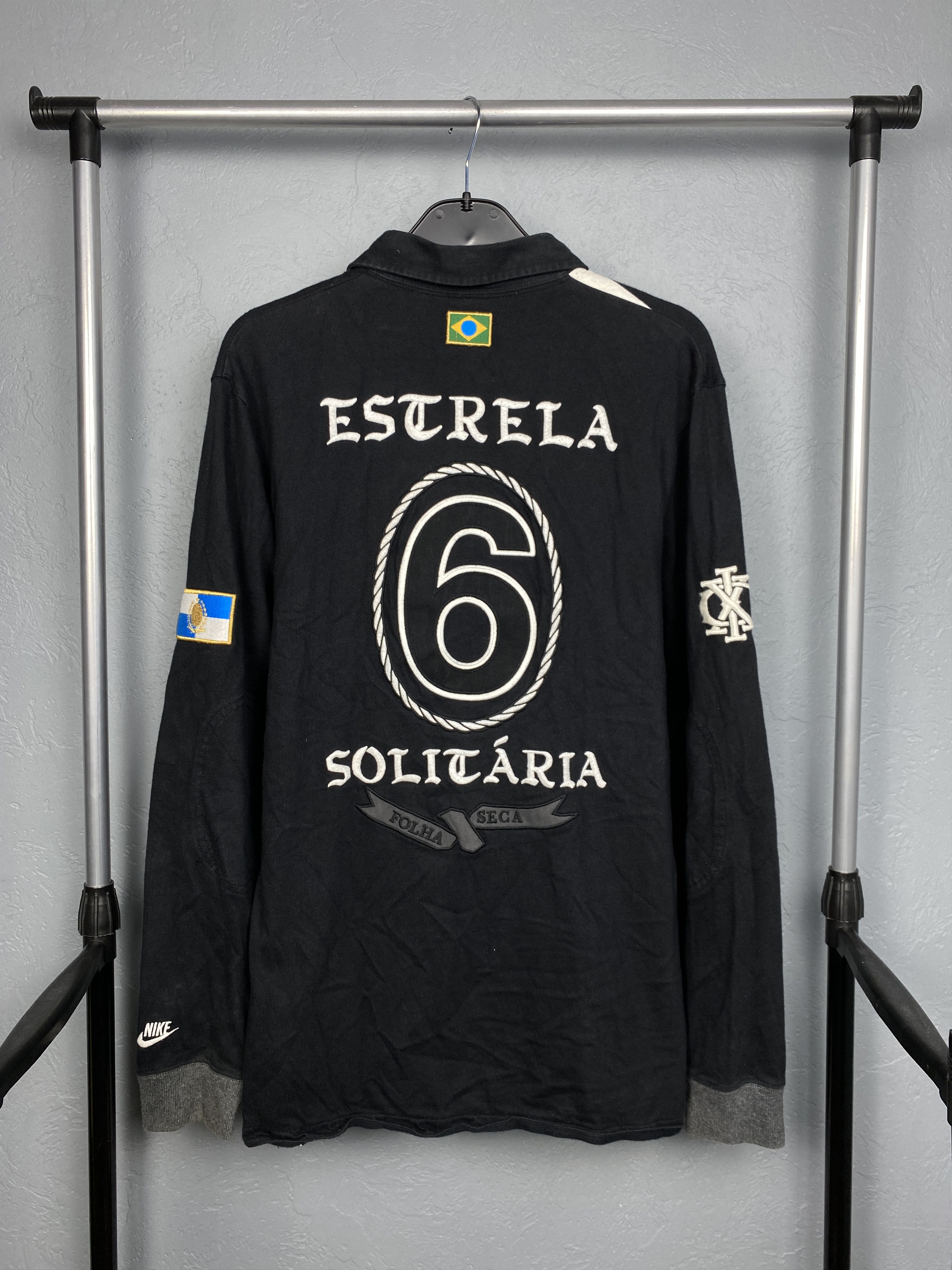 Nike × Vintage Nike Estrela Solitaria Rugby Style Polo Shirt Brazil Y2K Size US L / EU 52-54 / 3 - 8 Thumbnail