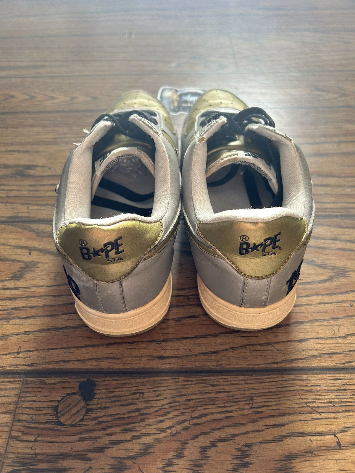 Bape Bape Grey/Green 10th Anniversary Bapesta Size US 9.5 / EU 42-43 - 4 Thumbnail
