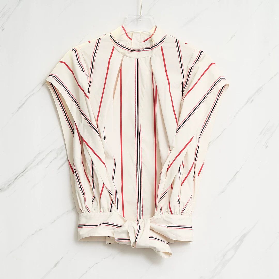 3.1 Phillip Lim 3.1 Phillip Lim Women's Striped Pleated Shirt Size M / US 6-8 / IT 42-44 - 1 Thumbnail