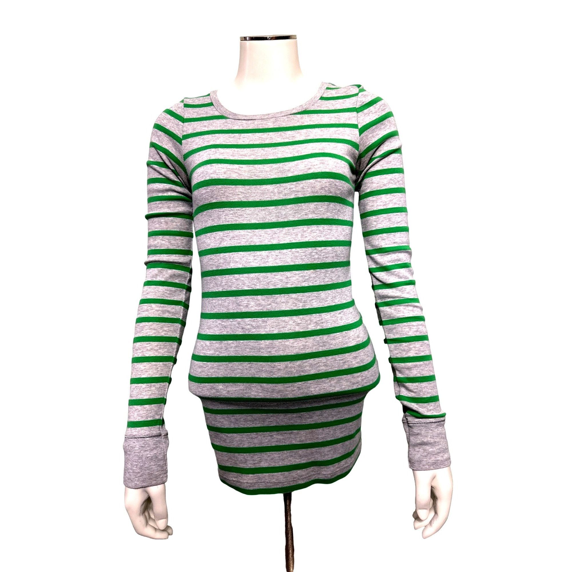 American Eagle Outfitters American Eagle Outfitters Gray Striped Kelly Green Fitted Lo Size S / US 4 / IT 40 - 12 Thumbnail