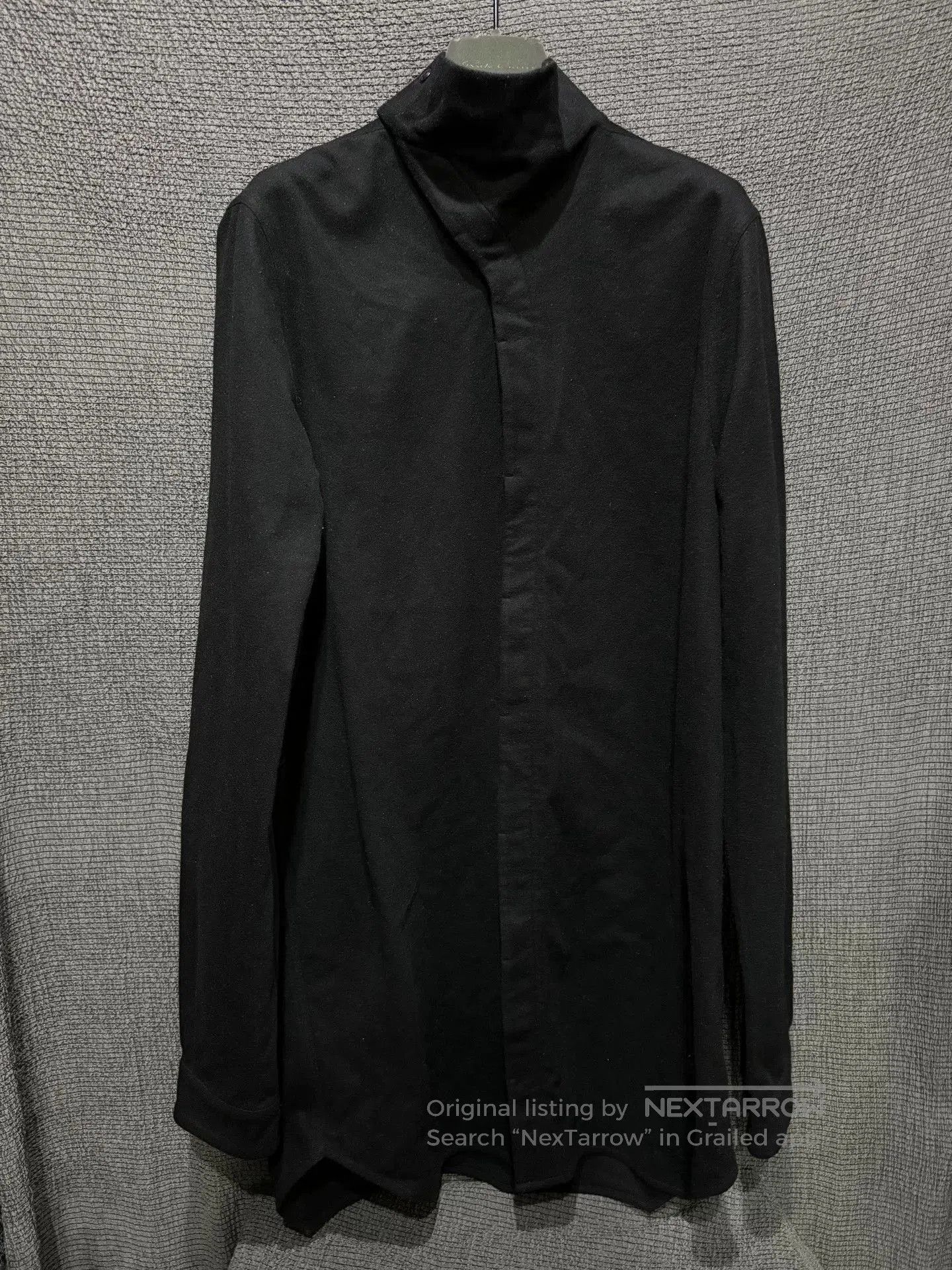 Rick Owens Rick Owens Irregular High Neck Wool Shirt. Size US L / EU 52-54 / 3 - 1 Thumbnail