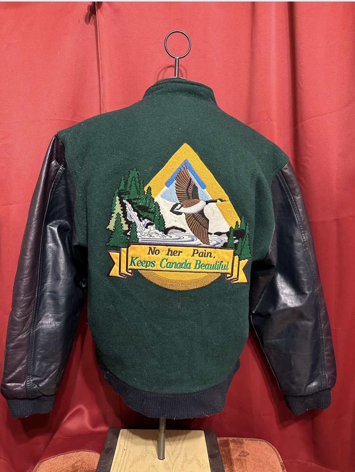 Other Vintage Custom Leather Letterman Jacket Wool Bomber Grail Size US S / EU 44-46 / 1 - 2 Thumbnail
