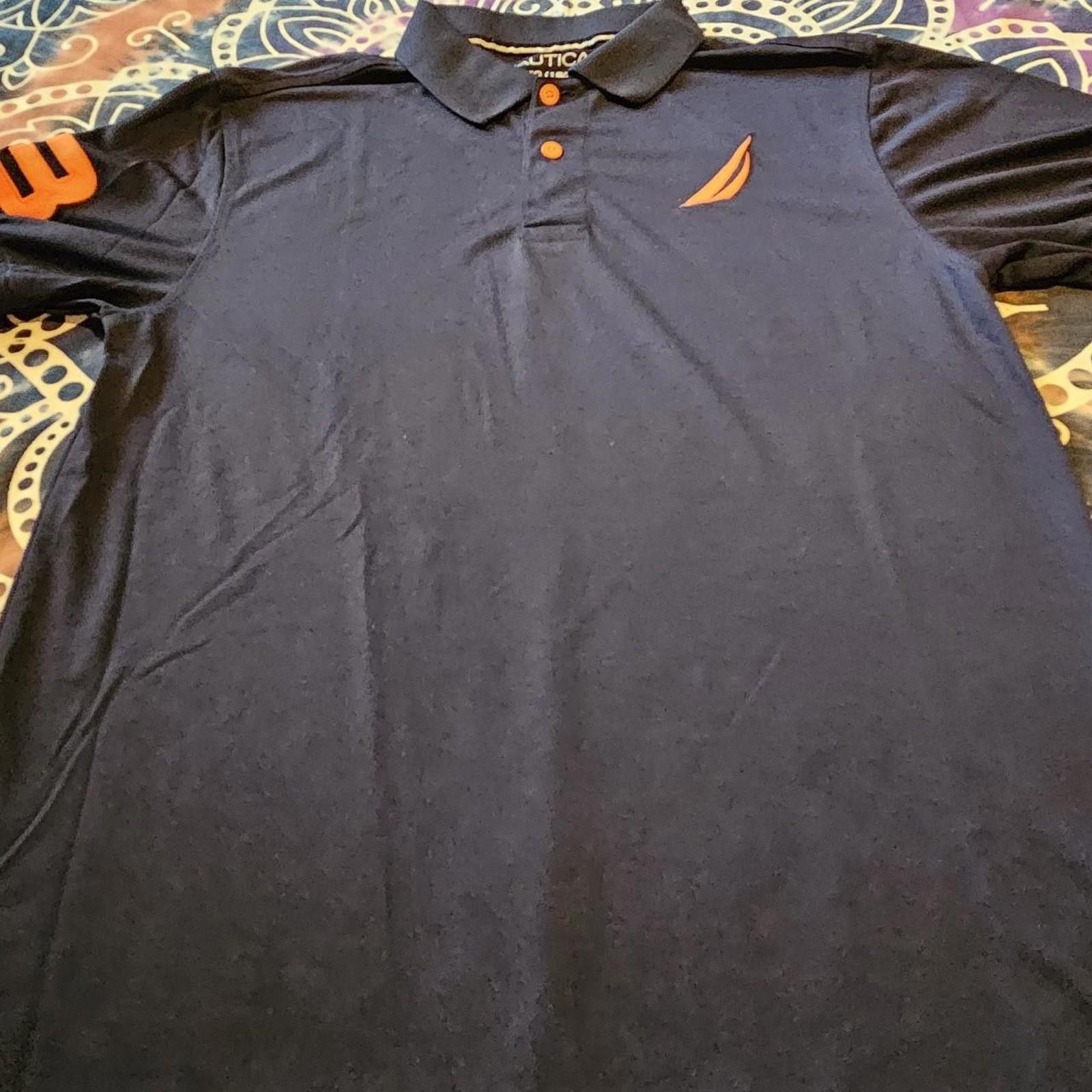 Nautica Nautica Kid's Orange and Navy XL Polo-shirt Size US XL / EU 56 / 4 - 2 Thumbnail