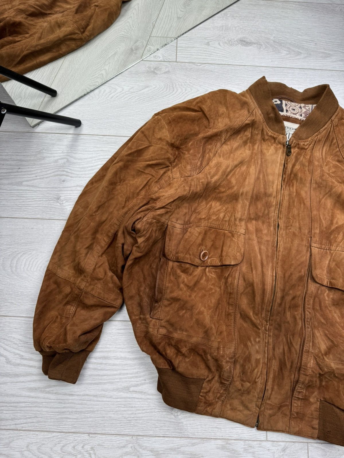 Hysteric Glamour CRAZY RICK OWENS STYLE SUEDE LEATHER JACKET FUR HOOD SWAG Size US M / EU 48-50 / 2 - 2 Thumbnail