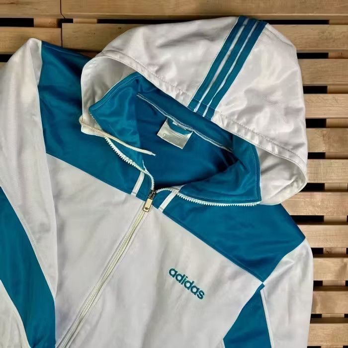 Adidas × Vintage Mens Hooded Jacket Adidas Originals Vintage Size 4 L Size US L / EU 52-54 / 3 - 2 Thumbnail