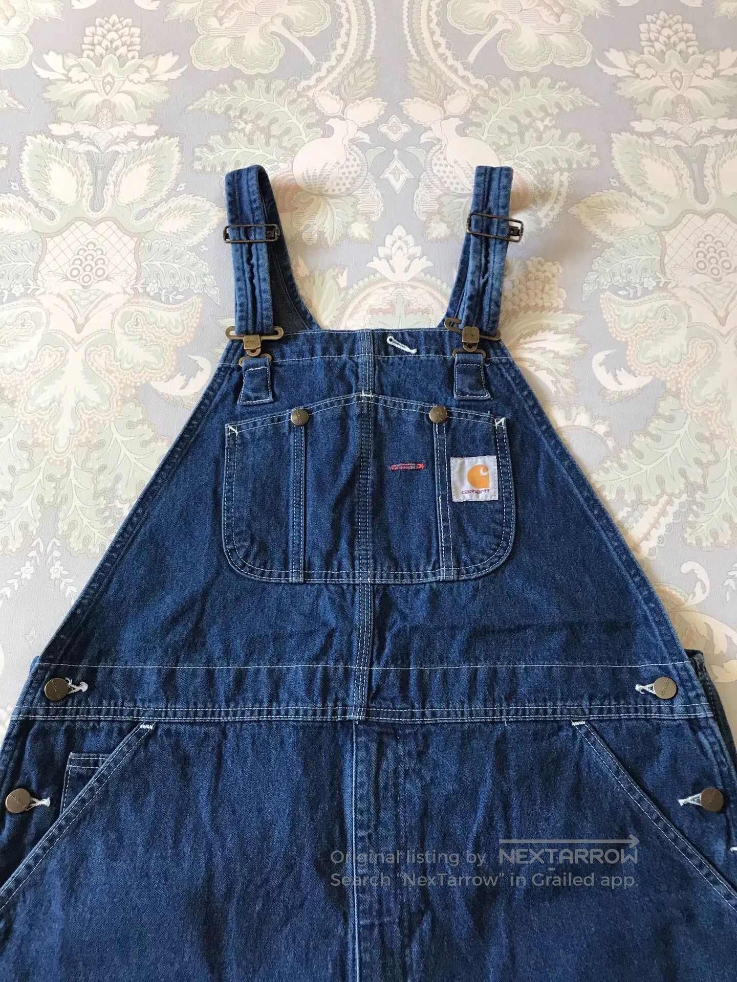 Carhartt Carhartt R07 W38L30 Washed Denim Overalls. Size US 38 / EU 54 - 1 Thumbnail