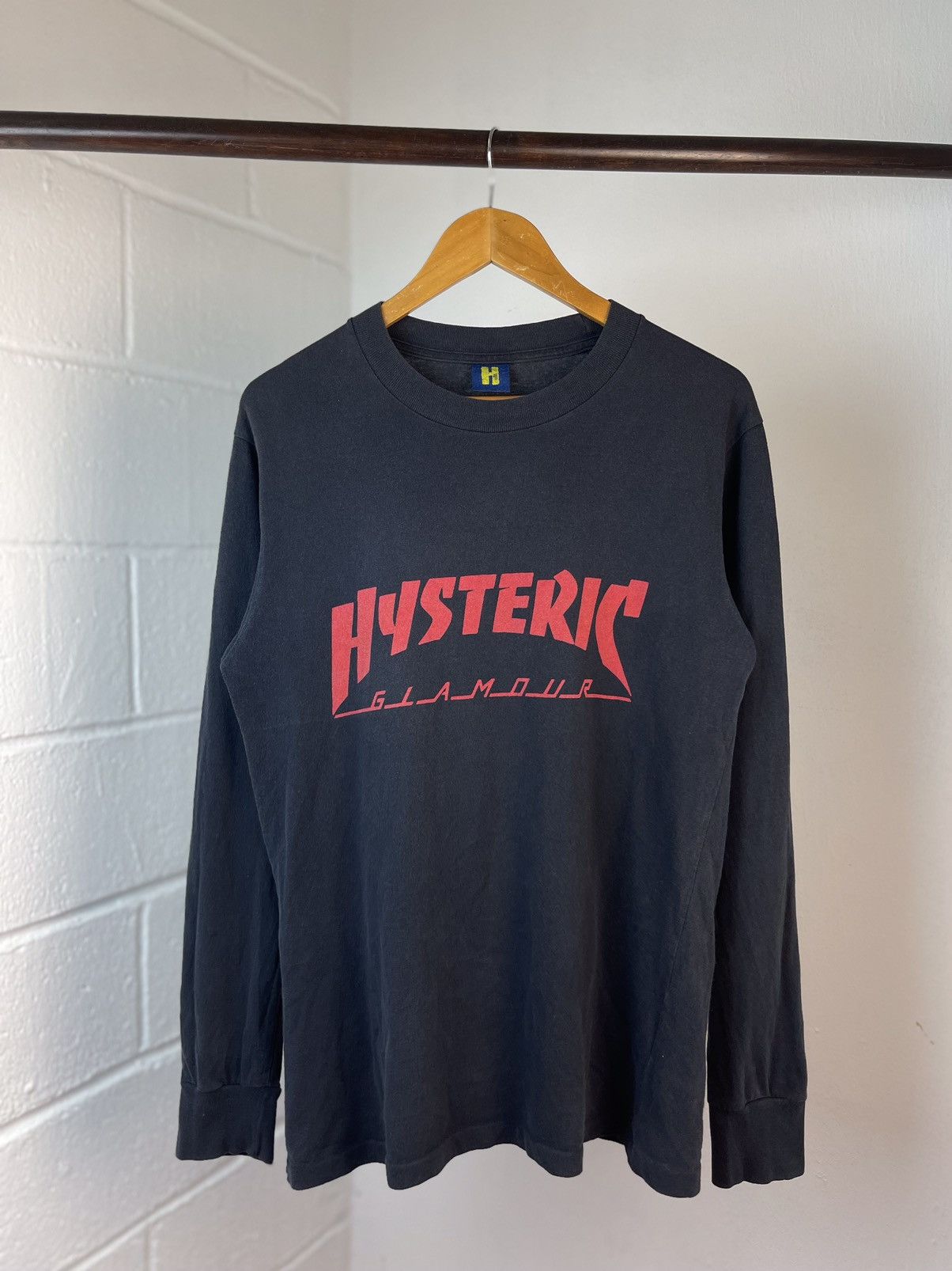 トップス 90s Hysteric Glamour Faded Long Sleeve T Hysteric Glamour 90's Hysteric Glamour Metal Long Sleeve Tee