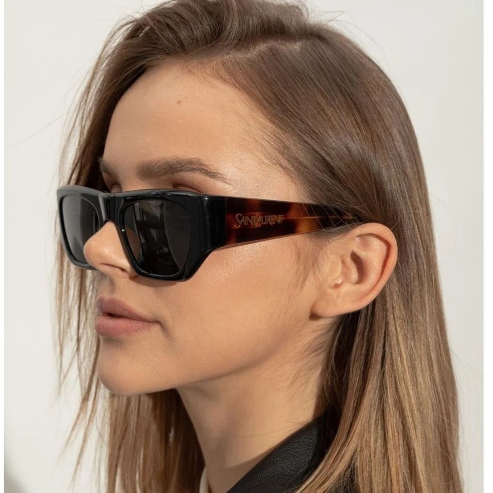 Yves Saint Laurent NEW SAINT LAURENT SUNGLASSES SL740 004 Black Havana Women Size ONE SIZE - 11 Thumbnail