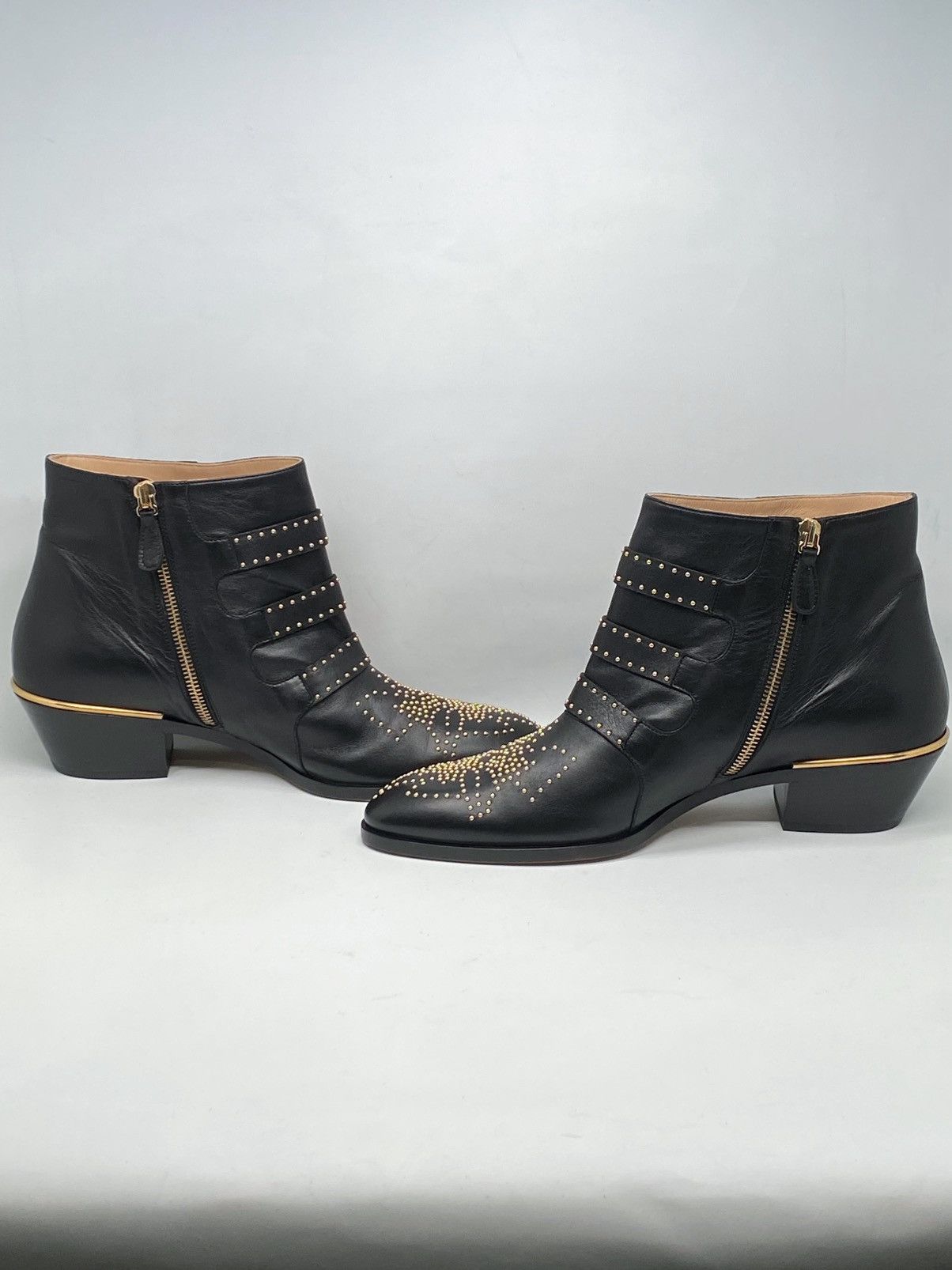 Chloe Chloe Susanna Pointed-Toe Studded Booties size 40 Size US 10 / IT 40 - 9 Thumbnail