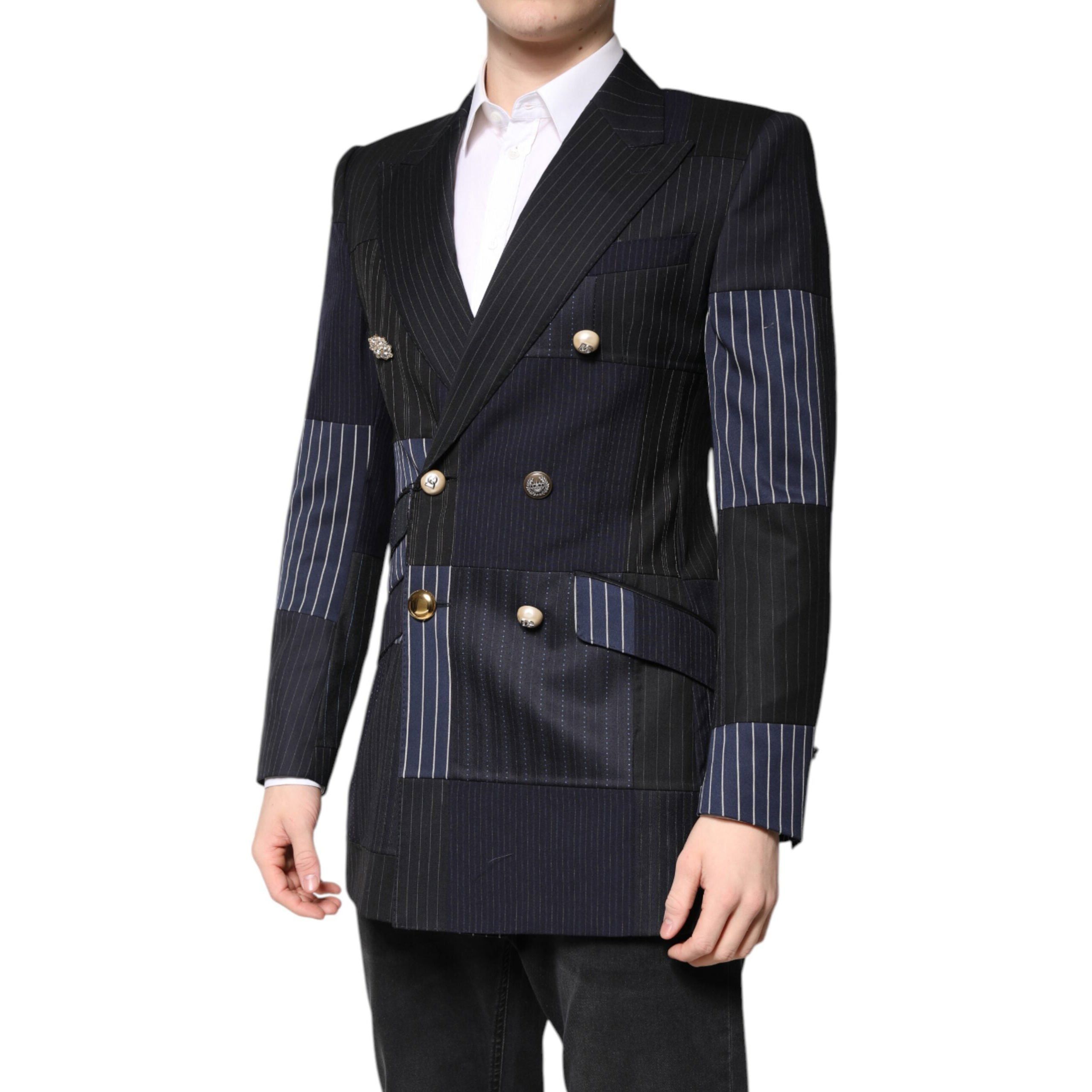 Dolce & Gabbana Dolce & Gabbana Multicolor Patchwork Jacket Coat Suit Blazer Size 46R - 3 Thumbnail