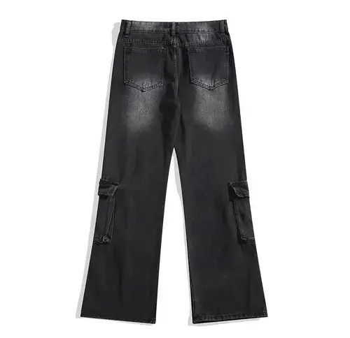 Jean Retro multi-pocket contrast work straight-leg jeans Size US 32 / EU 48 - 3 Thumbnail