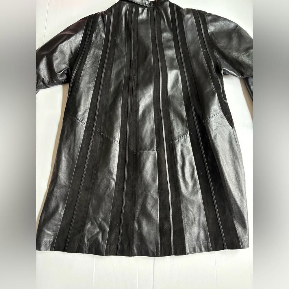 Designer Vintage 90s Bob & Christensen Couture Leather Coat Size US S / EU 44-46 / 1 - 2 Thumbnail