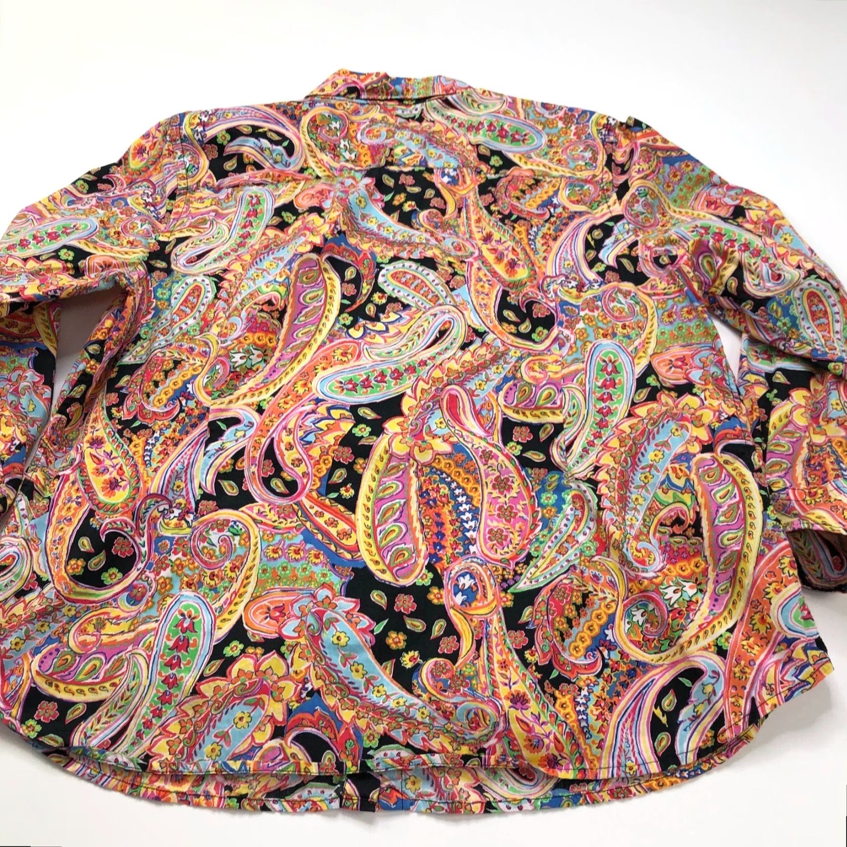Chaps Chaps Paisley Plus 1X Women's Button Long Sleeve Multicolor Dress Shirt Size XL / US 12-14 / IT 48-50 - 6 Thumbnail