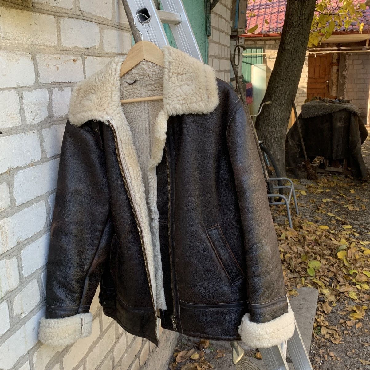 Leather sheepskin jacket leather vintage rare women’s 16 Size XL / US 12-14 / IT 48-50 - 1 Thumbnail