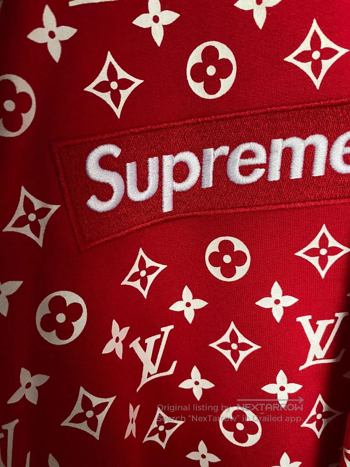 Louis Vuitton Lv x Supreme Logo Hoodie Red. Size US L / EU 52-54 / 3 - 3 Thumbnail