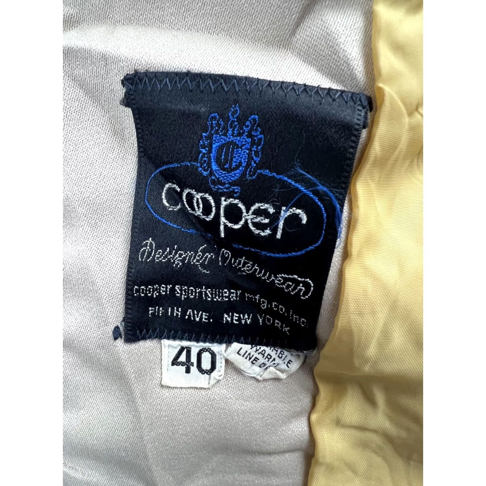 Vintage VINTAGE Cooper Jacket Mens 40 Beige Cotton Windbreaker Zip Pockets Lined Short Size US 40 / EU 56 - 3 Thumbnail