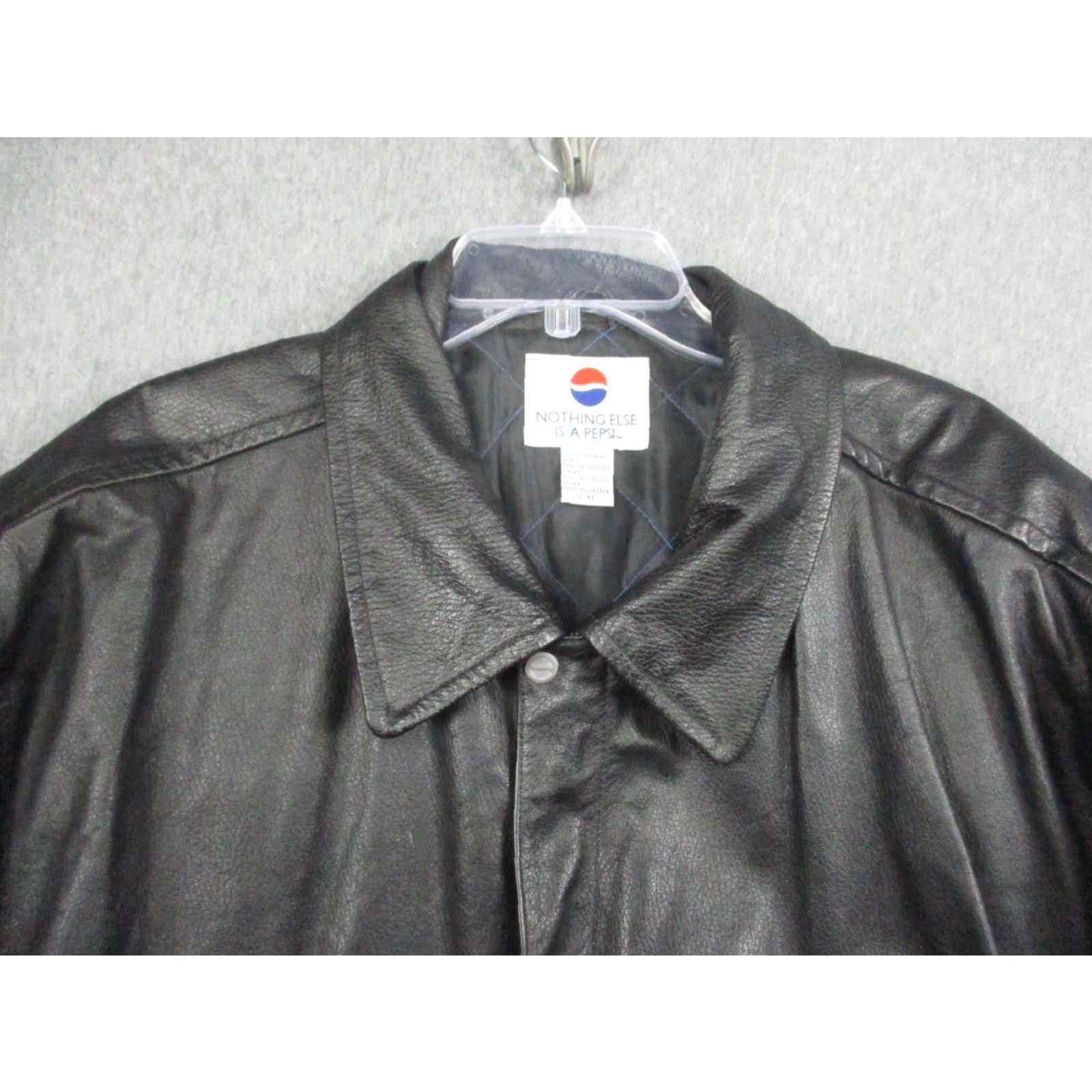 Vintage VINTAGE Nothing Else Is A Pepsi Jacket 90s Y2K Black Leather XL Bomber Mens Size US XL / EU 56 / 4 - 3 Thumbnail