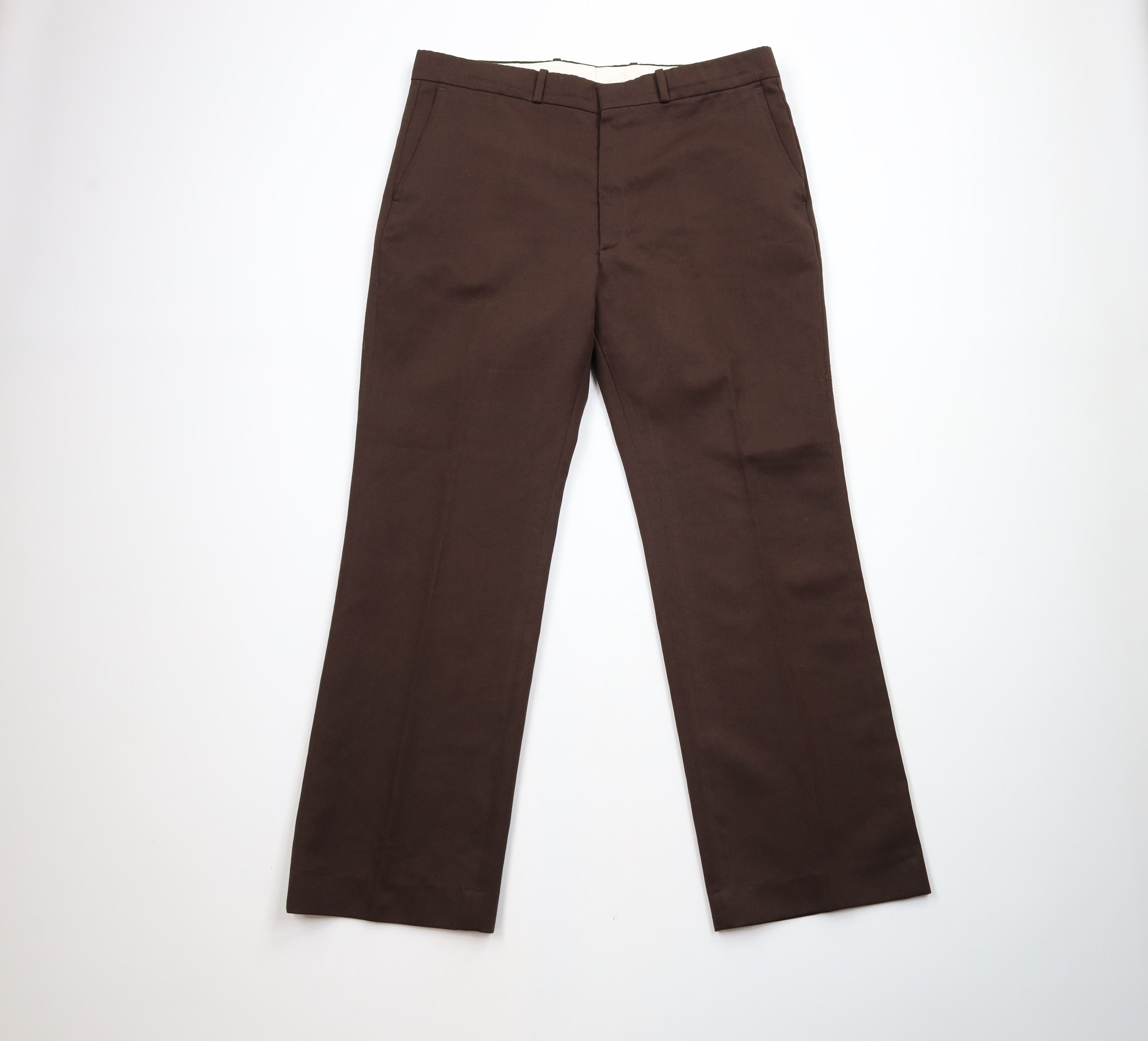 Vintage Vintage 70s Streetwear Wide Leg Bell Bottoms Pants Brown USA Size US 36 / EU 52 - 1 Thumbnail
