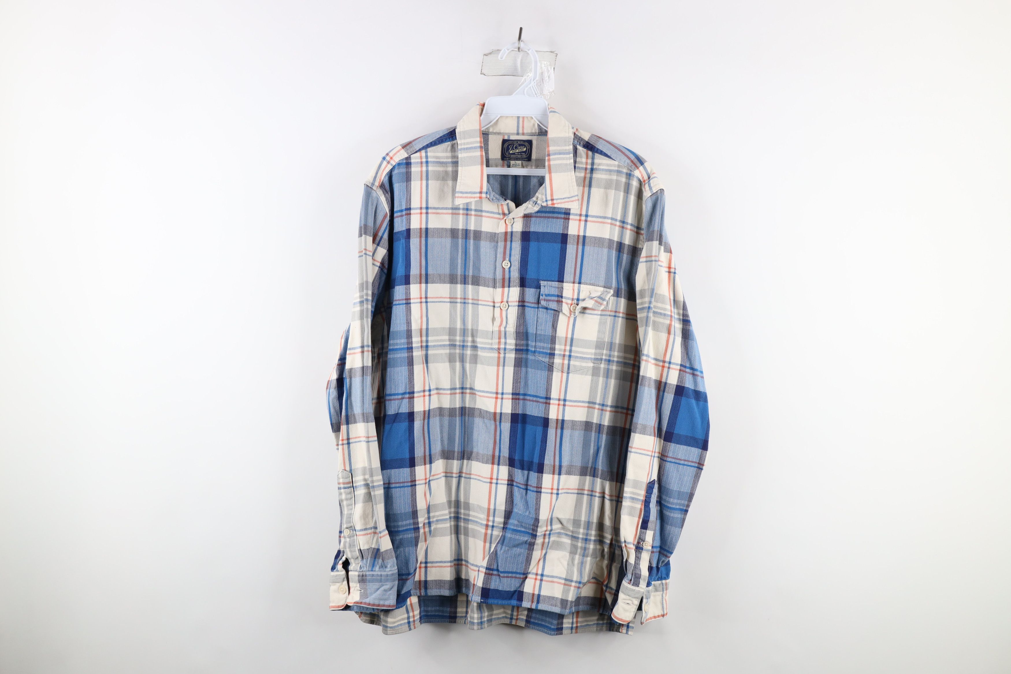 J.Crew J Crew Herringbone Collared Pullover Button Down Polo Shirt Size US L / EU 52-54 / 3 - 1 Thumbnail