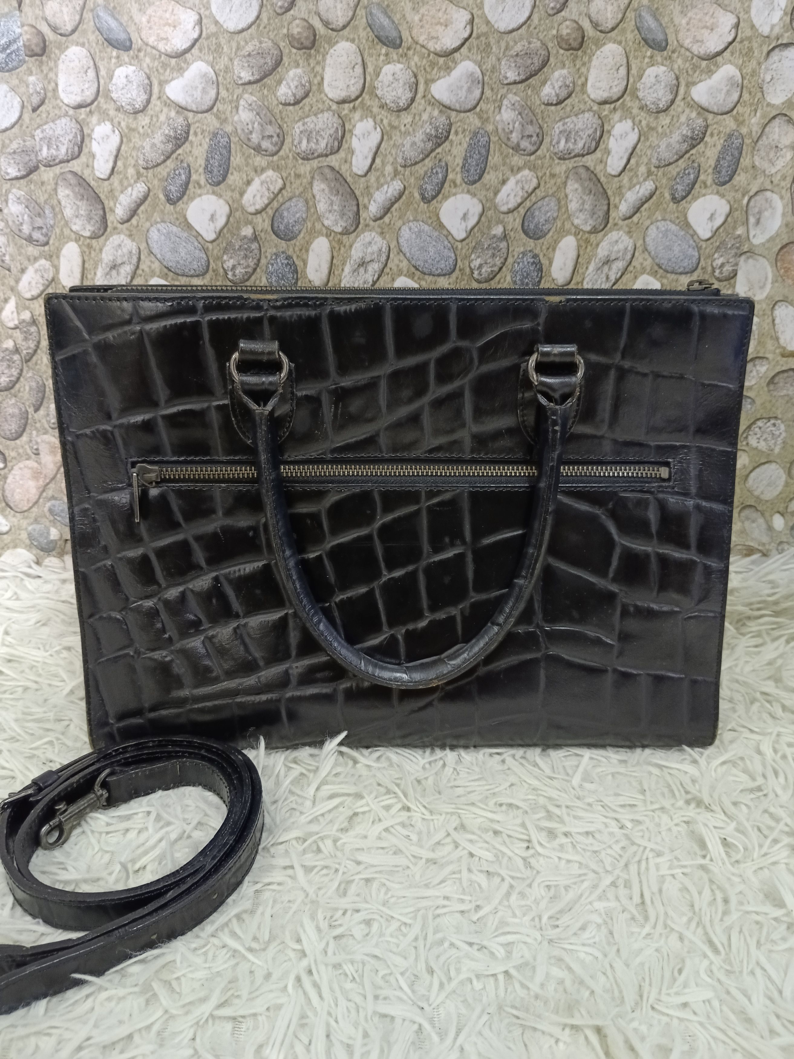 Jean Paul Gaultier Jean Paul Gaultier Leather Crocodile Embossed Pattern 2ways Size ONE SIZE - 3 Thumbnail