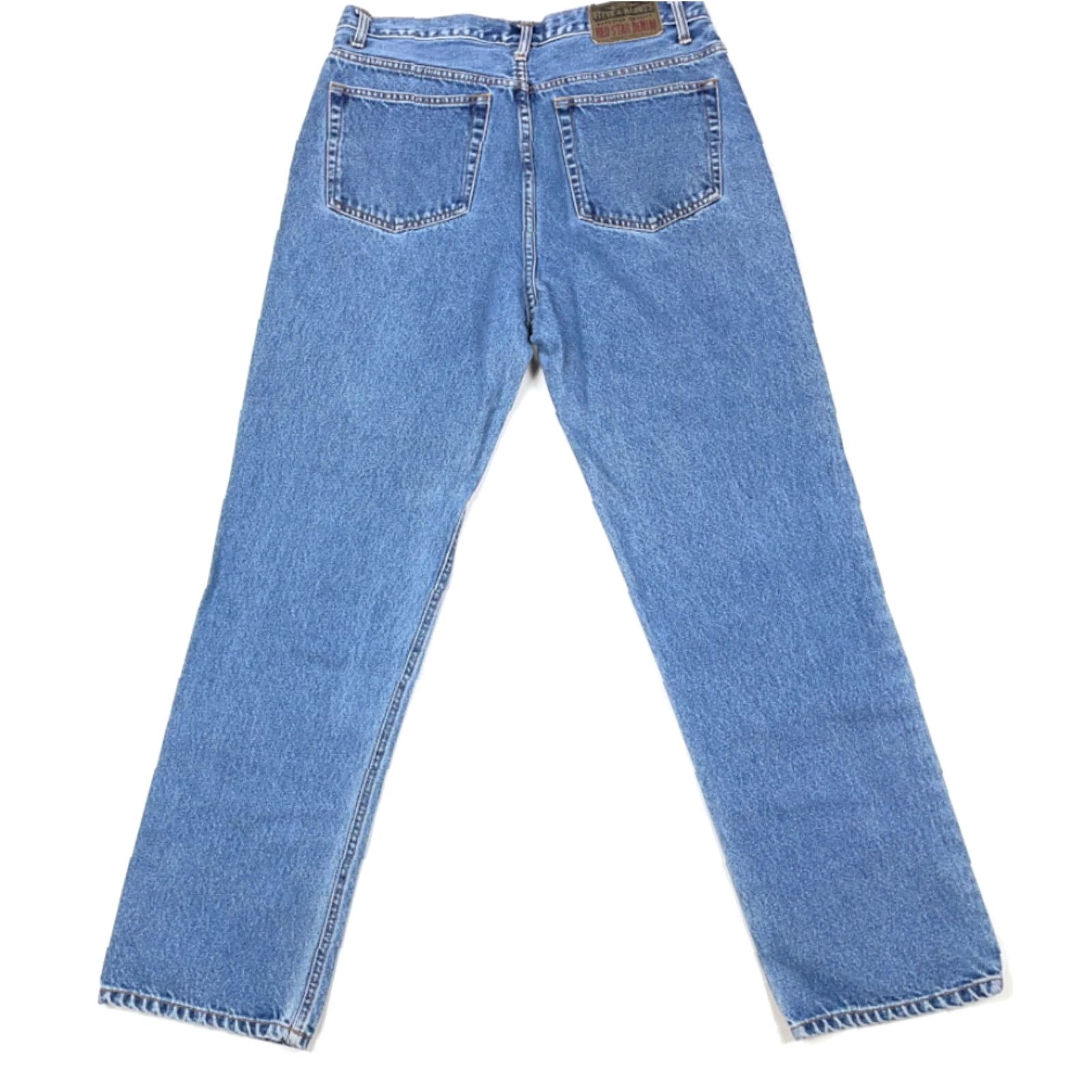 Vintage Retro Dad Style Jeans Mens 34 x 32 Blue Medium Wash 90s Classic Hipster Punk Size US 33 - 2 Thumbnail