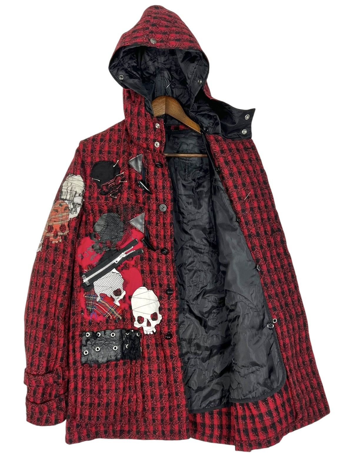 Japanese Brand VINTAGE H.NAOTO PUNK ANARCHY WOOL COFFIN JACKET Size US L / EU 52-54 / 3 - 2 Thumbnail