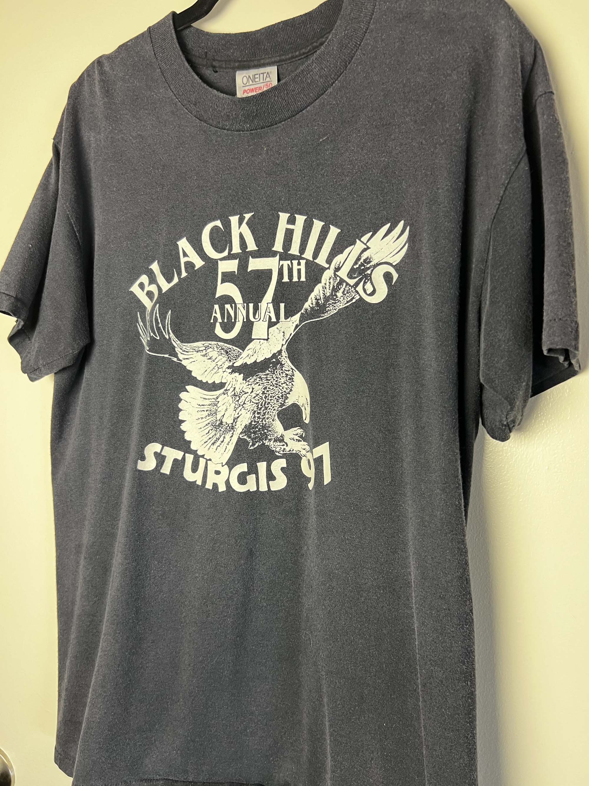 Vintage Vintage Sturgis 1997 Black Hills 57th Annual T-Shirt Size US L / EU 52-54 / 3 - 4 Thumbnail