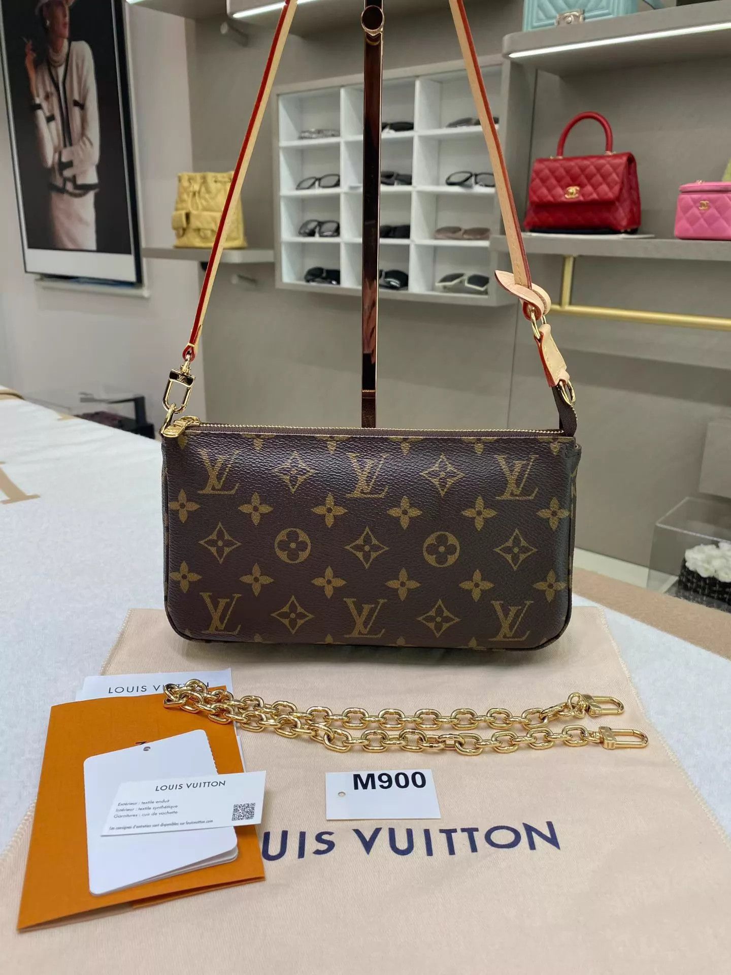 Louis Vuitton LV Monogram Shoulder/Armpit Bag 22x4x13 Mint Chip $900 Size ONE SIZE - 1 Thumbnail