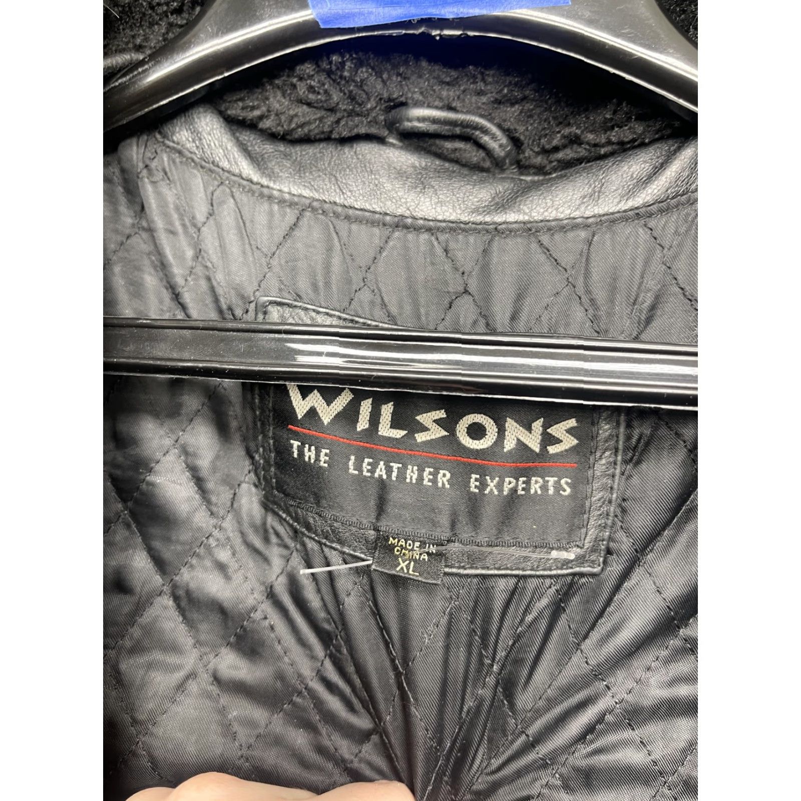 Vintage VINTAGE Wilsons Leather Coat Womens XL Black Hooded Fur Trim Parka Quilted Warm Winter Size XL / US 12-14 / IT 48-50 - 3 Thumbnail