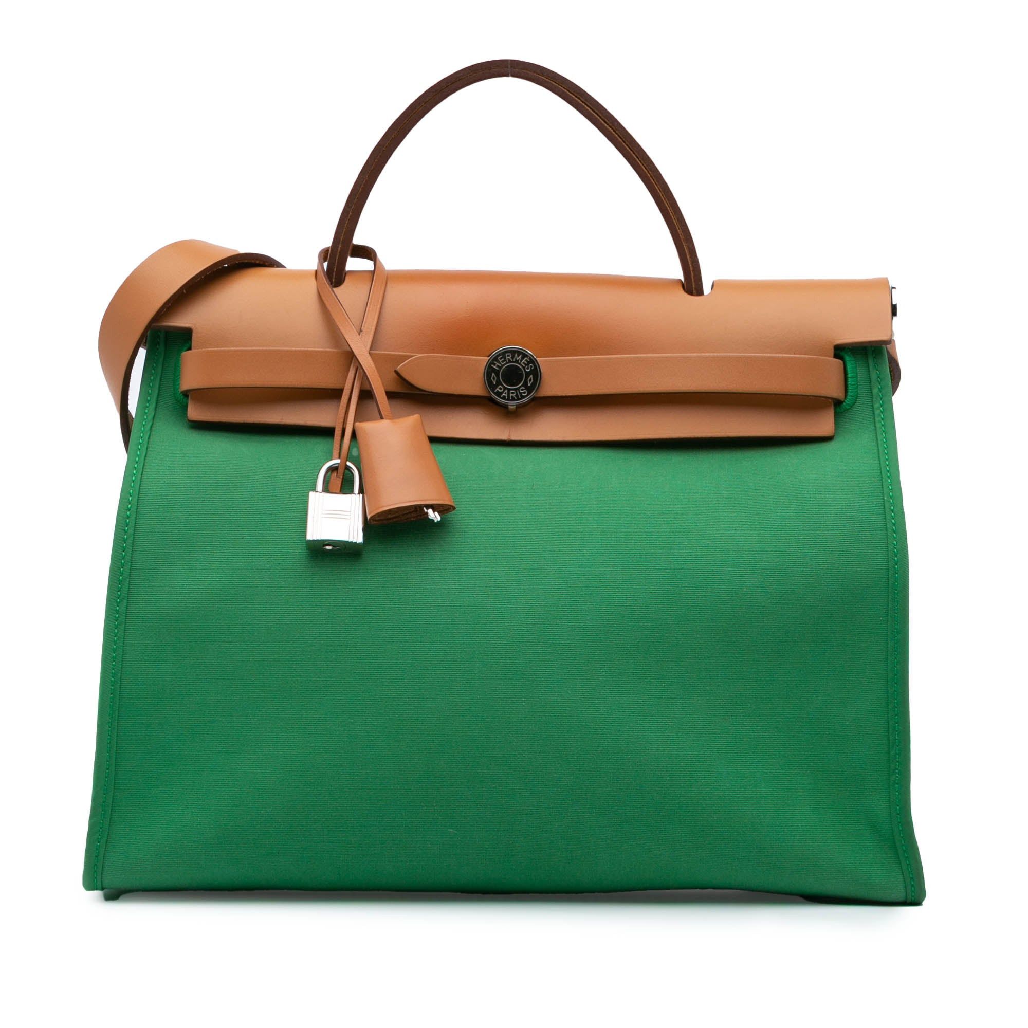 Hermes Hermès Canvas Herbag Zip 31 Green Size ONE SIZE - 1 Thumbnail