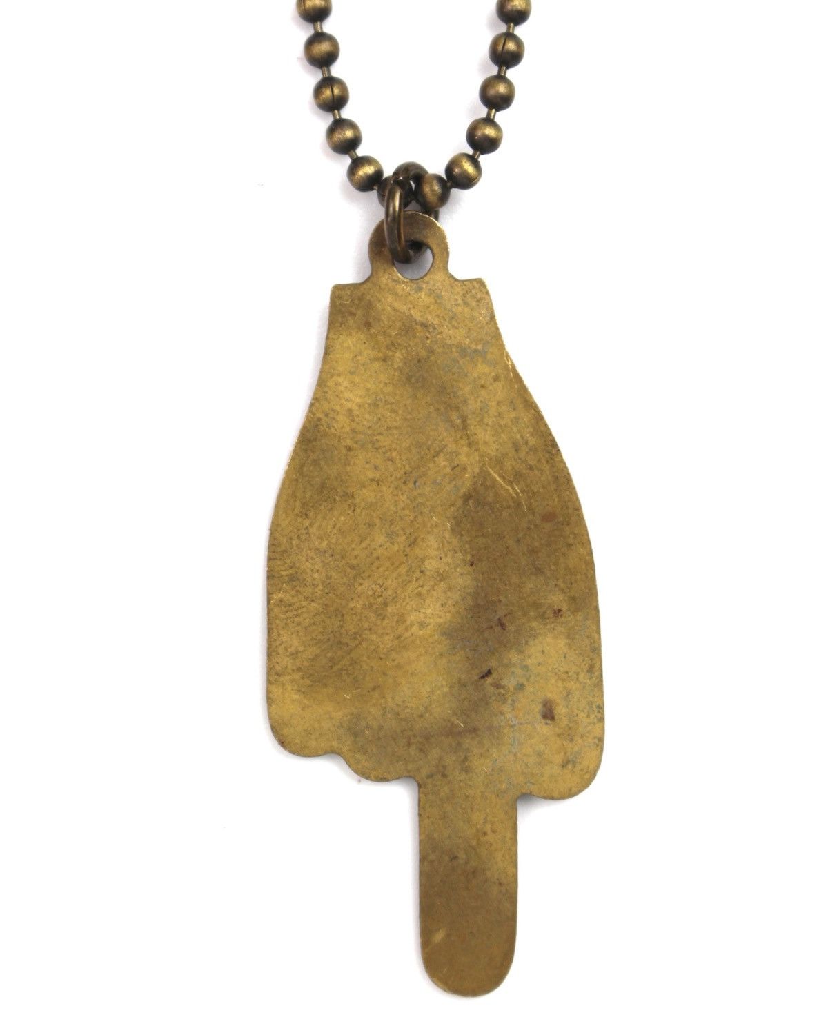 Hysteric Glamour 2000S JAPANESE MADE ANTIQUE BRASS MIDDLE FINGER NECKLACE Size ONE SIZE - 4 Thumbnail