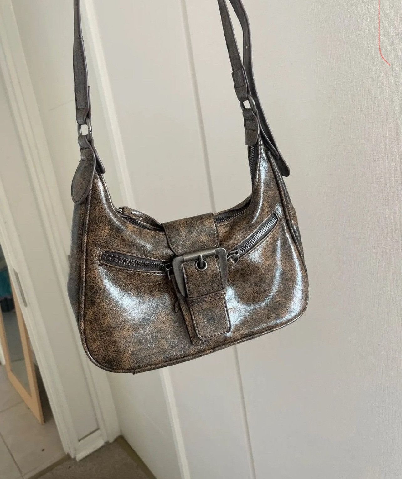 Leather PU Leather Shoulder Bag Size ONE SIZE - 6 Thumbnail