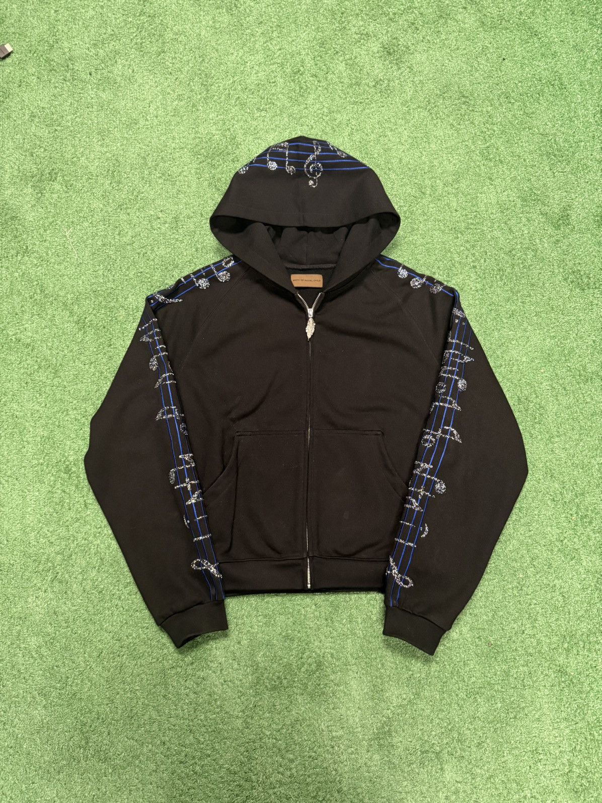 Birth of a royal child rhinestone zip up hoodie