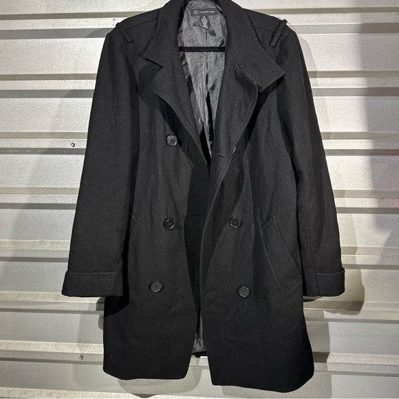 I.N.C INC INTERNATIONAL CONCEPTS OVERSIZED TRENCH COAT BLACK SZ M Size M / US 6-8 / IT 42-44 - 1 Thumbnail