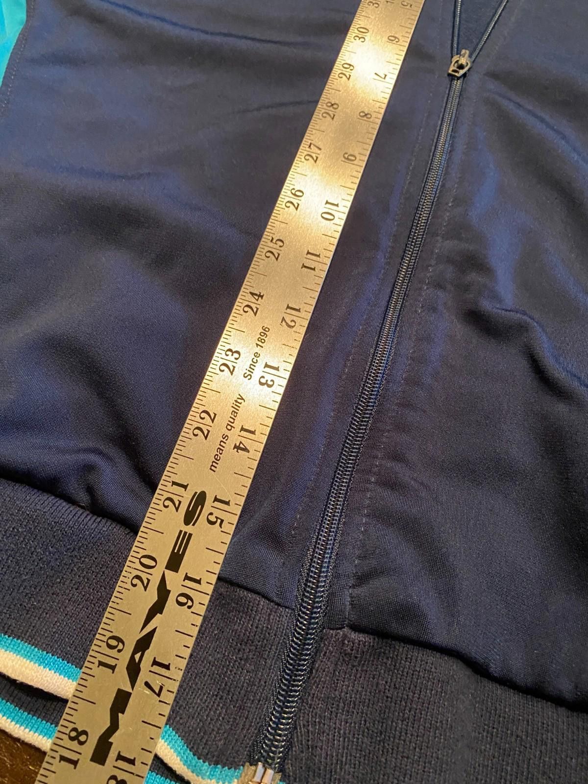 Designer Cheetah Track Suit Jacket Mens Sz. Med Navy Striped (B20) Size M / US 6-8 / IT 42-44 - 10 Thumbnail