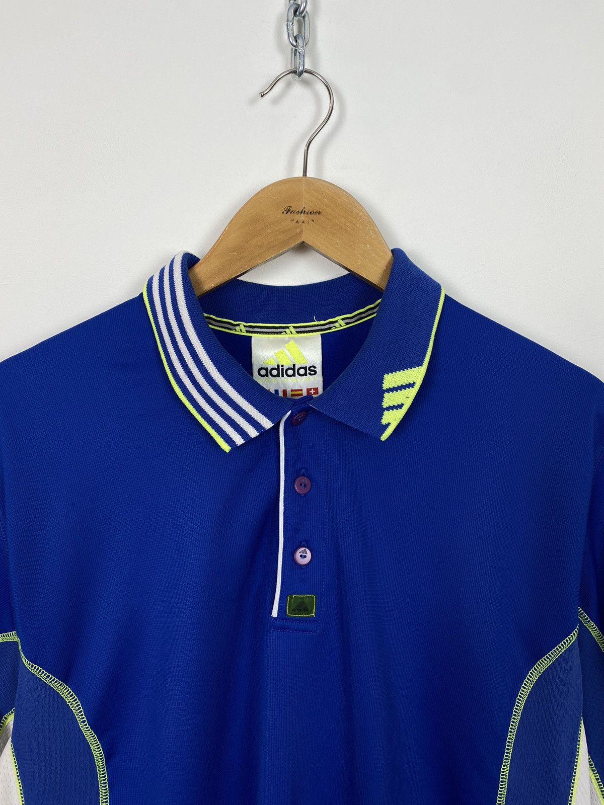 Adidas Vintage Adidas Equipment Polo Shirt Size XL Classic Blue Top Size US XL / EU 56 / 4 - 2 Thumbnail