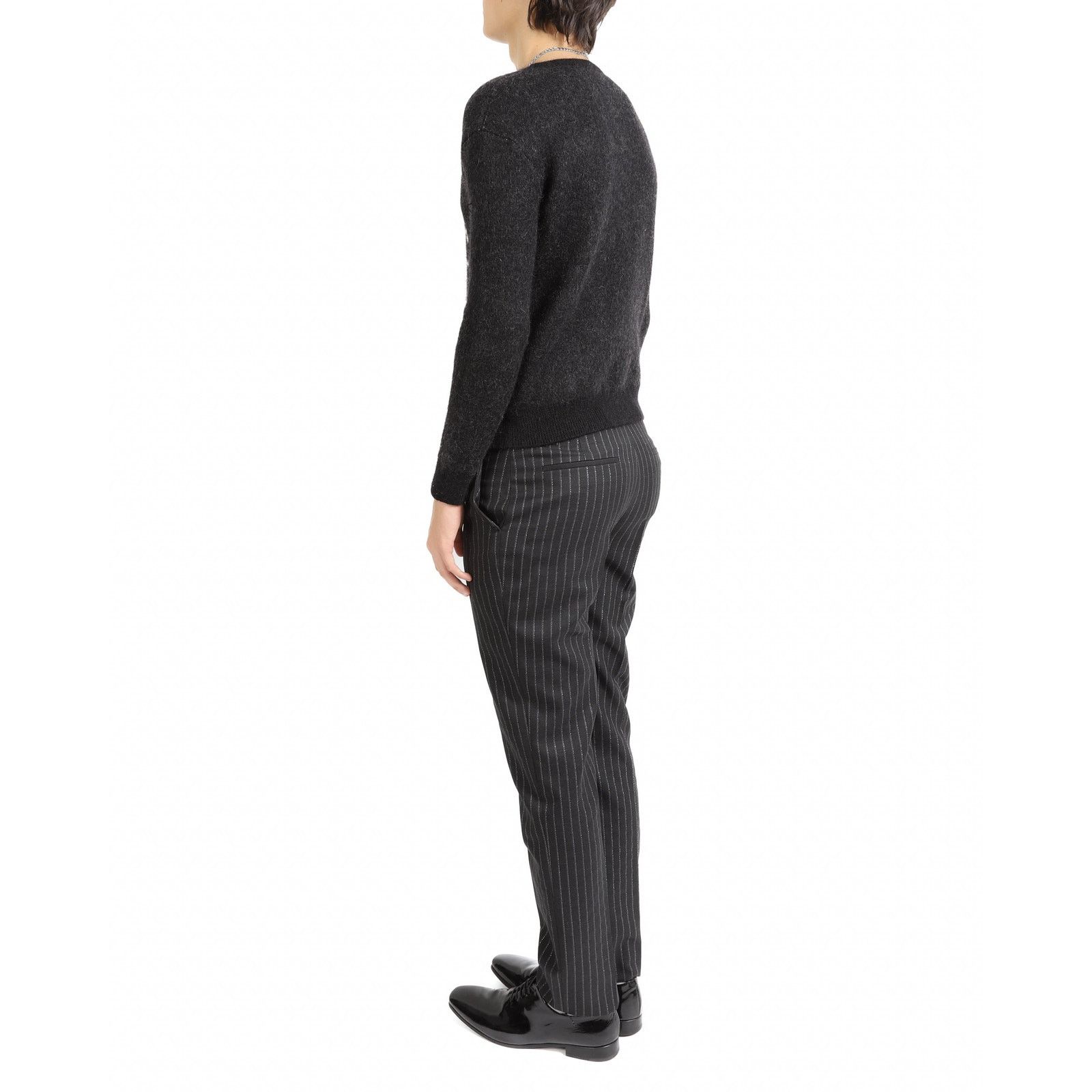 Saint Laurent Paris FW19 ,,Courte Est La Nuit'' Intarsia Knit in Wool Size US S / EU 44-46 / 1 - 10 Thumbnail