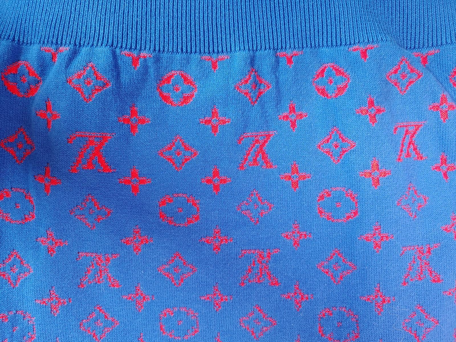 Louis Vuitton Louis Vuitton Monogram Degrade Jacquard Sweater in Blue/Red Size US L / EU 52-54 / 3 - 3 Thumbnail