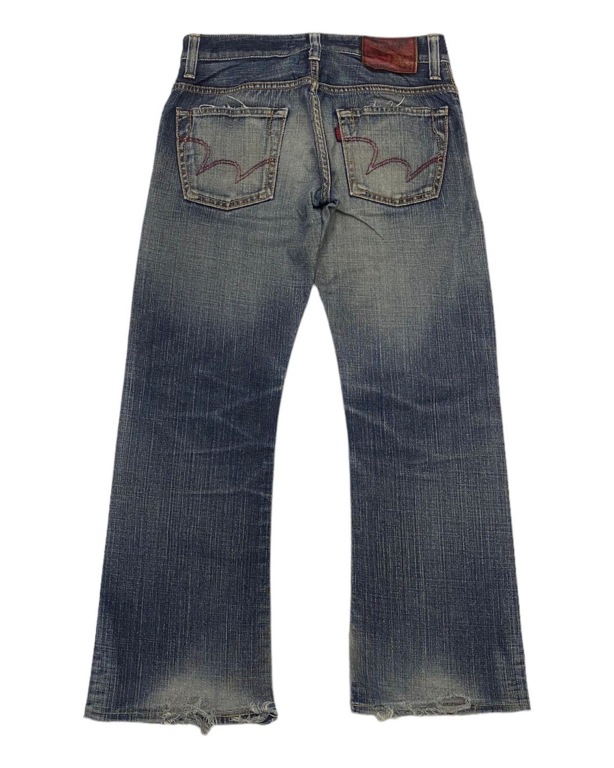 Edwin EDWIN 503 BOOTCUT DISTRESS DENIM FLARE JEANS Size US 30 / EU 46 - 4 Thumbnail
