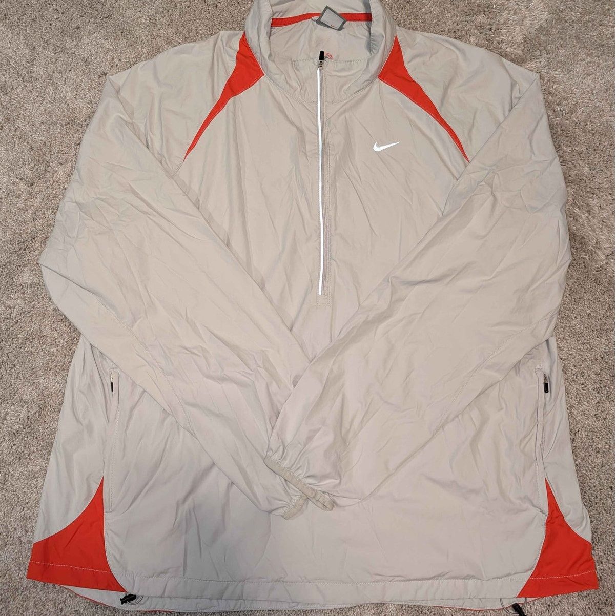 Nike Nike Windbreaker Jacket – Light Grey / Orange – Men’s XXL Size US XXL / EU 58 / 5 - 1 Thumbnail