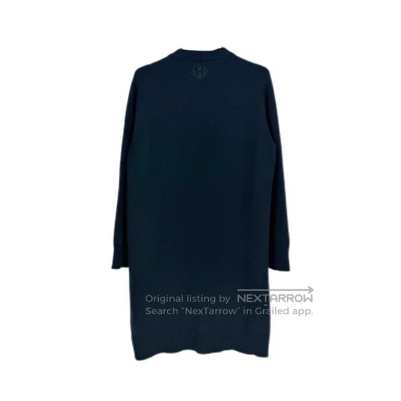 Hermes Navy Cashmere Long Cardigan