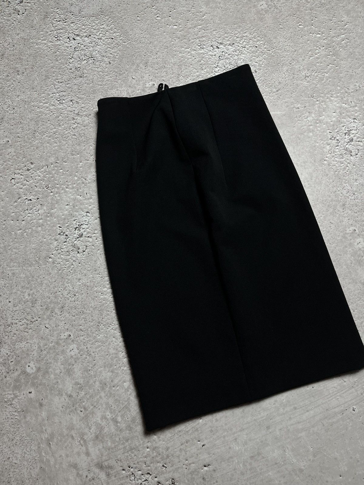 Prada × Vintage Prada Black Wool Blend Pencil Skirt Made in Italy Size 44 Size 30" / US 8 / IT 44 - 3 Thumbnail