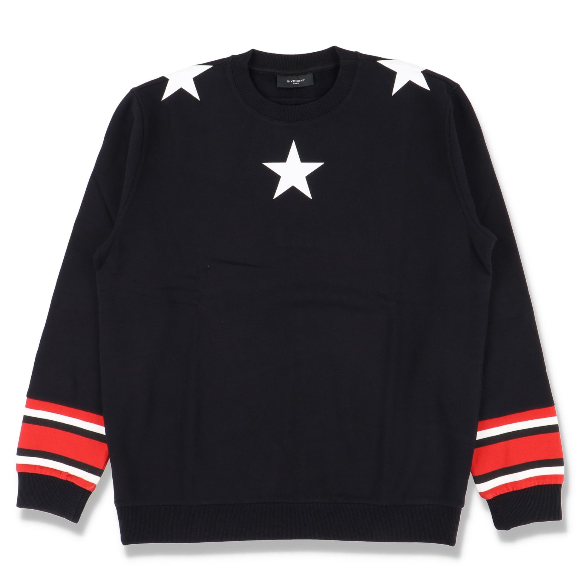 Givenchy Black Stars and Stripes Oversized Sweatshirt Size US XXS / EU 40 - 1 Thumbnail