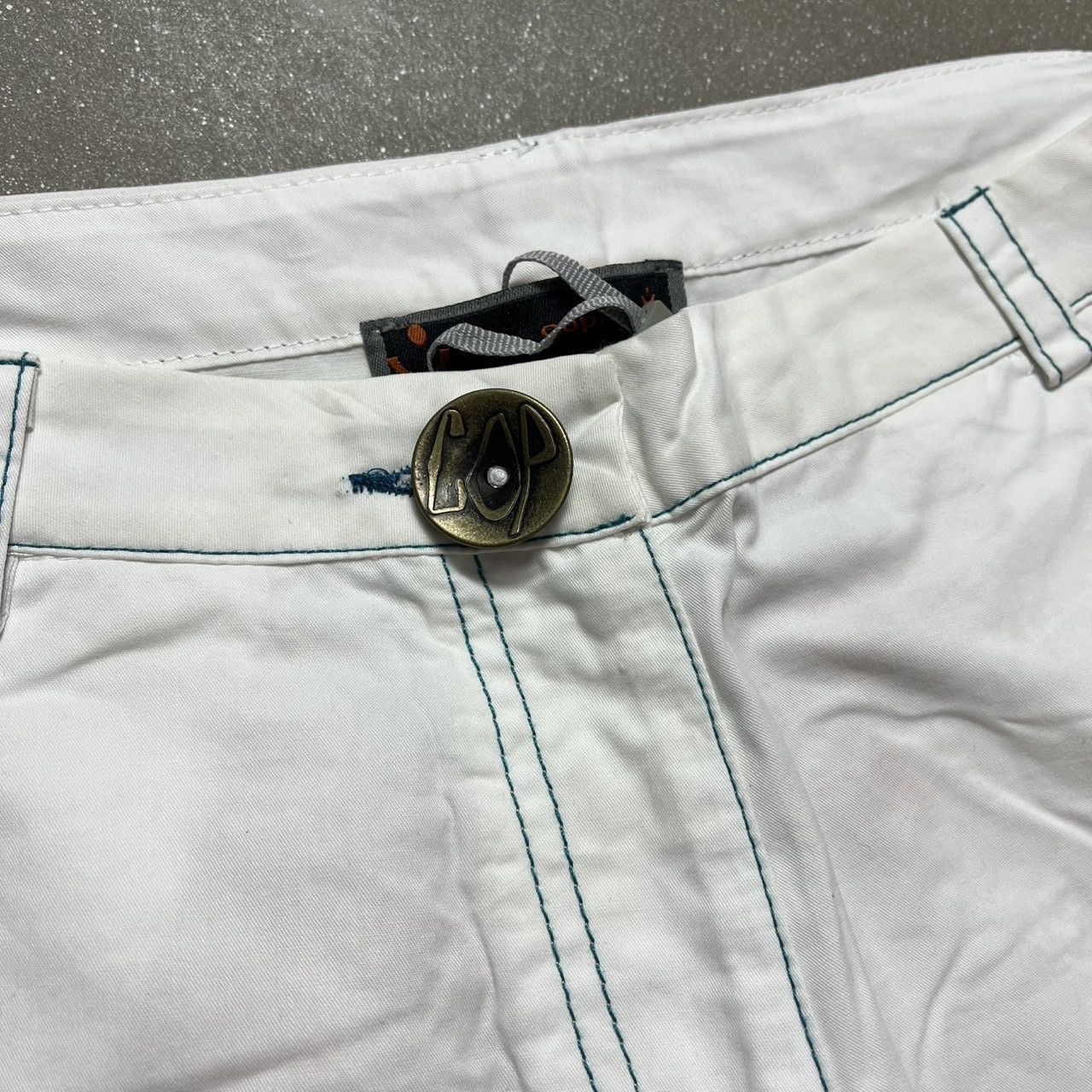 Cop Copine Cop Copine White & Blue Stitch Pant Size 30" / US 8 / IT 44 - 3 Thumbnail