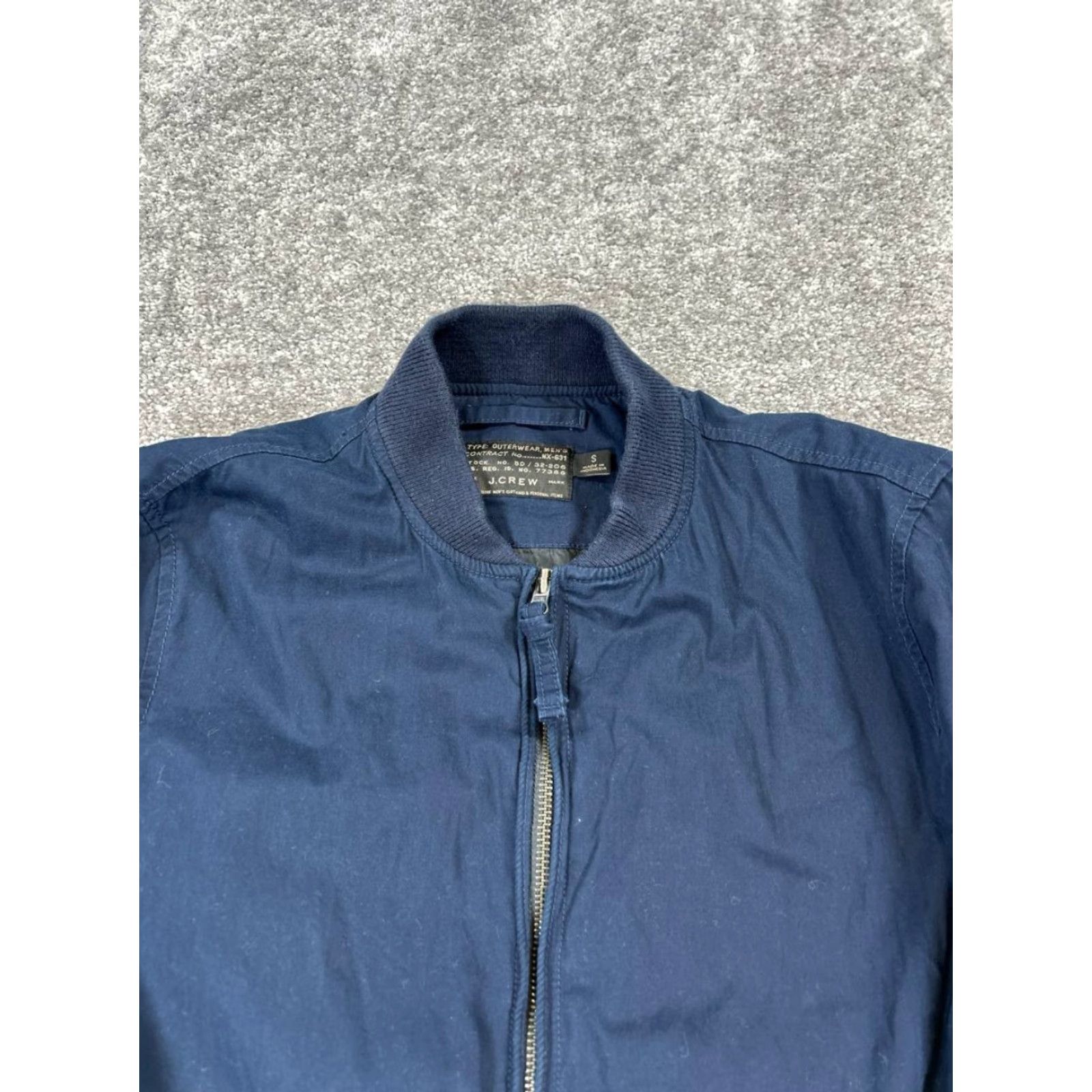 J.Crew J.Crew Jacket Mens Small Blue Cotton Full Zip Bomber Size US S / EU 44-46 / 1 - 2 Thumbnail