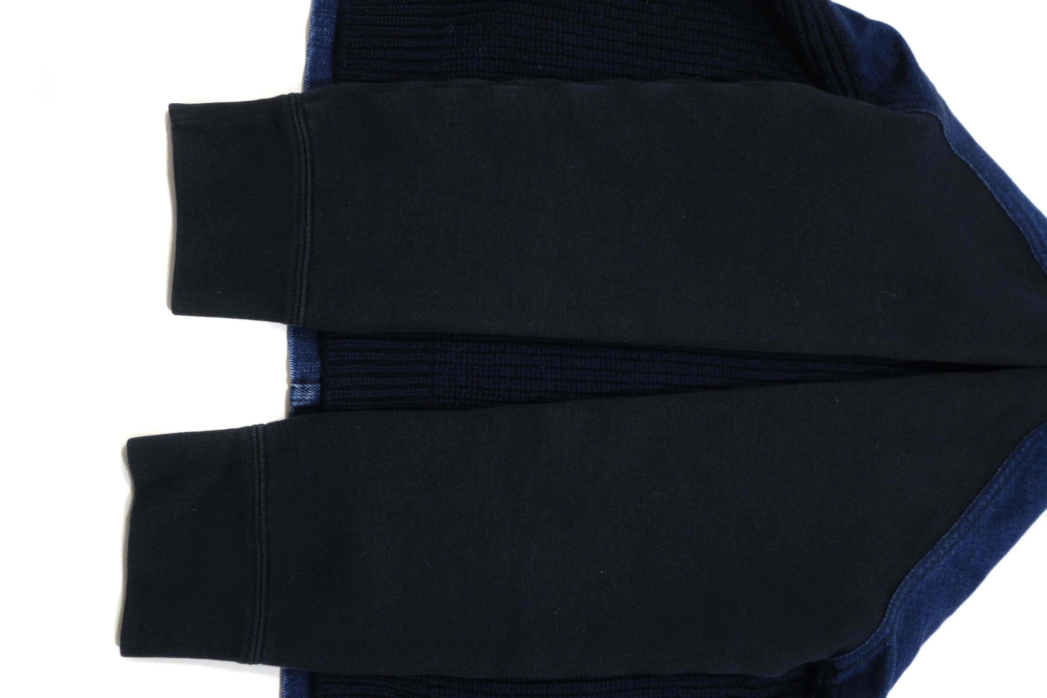 Louis Vuitton Block Knit Front Denim Asymmetric Shoulder Zip Sweatshirt Size M / US 6-8 / IT 42-44 - 5 Thumbnail
