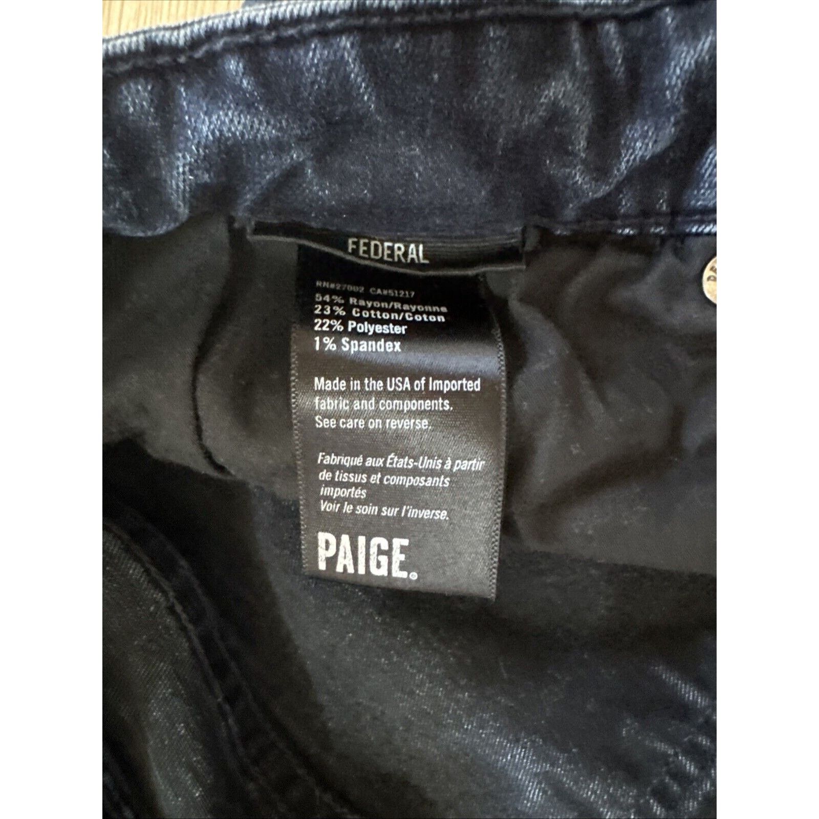 Paige Paige Men's Jeans Size 38 Federal Straight Leg Stretch Dark Size US 38 / EU 54 - 4 Thumbnail
