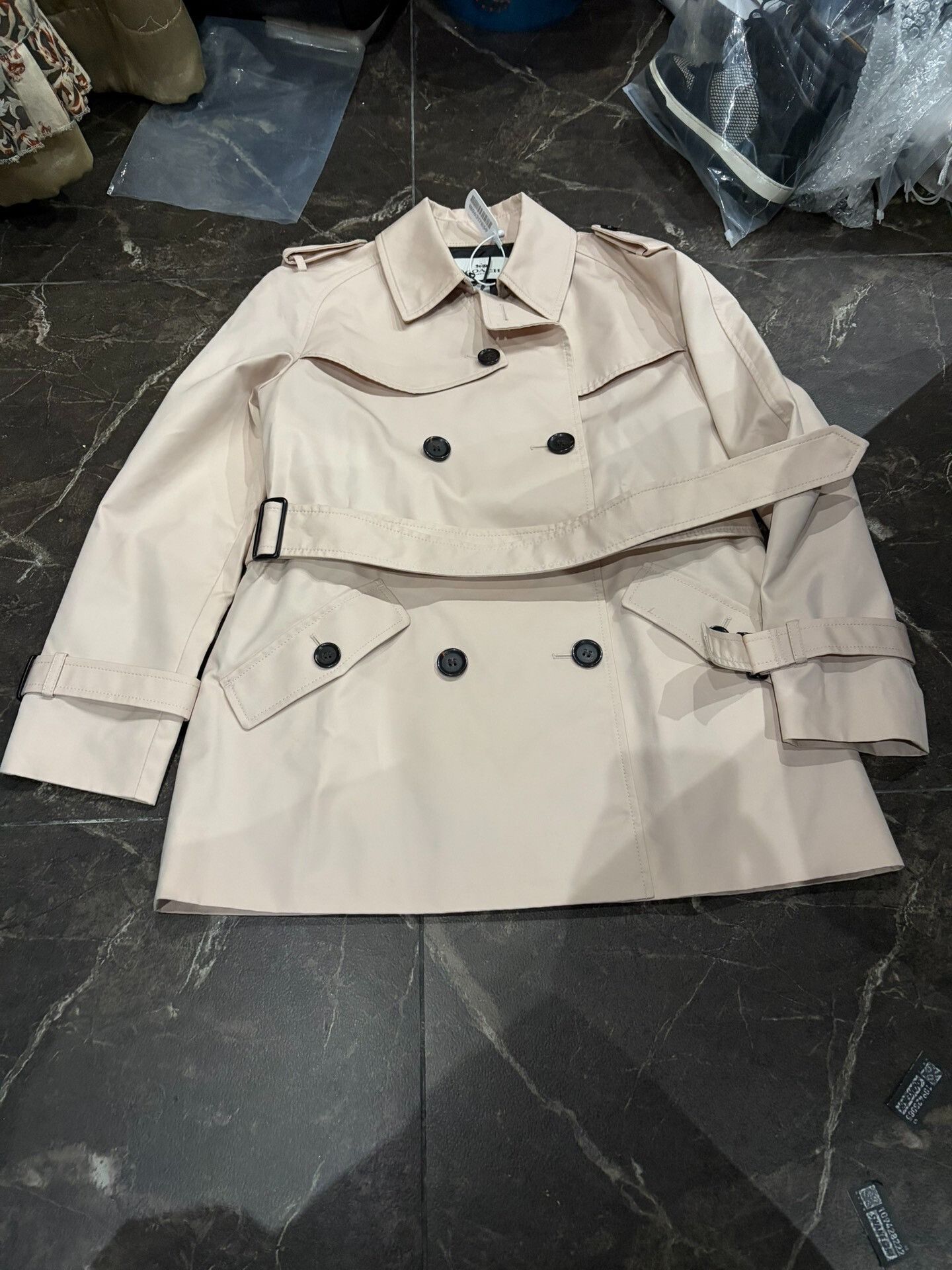 Coach COACH Double-Breasted Long-Sleeve Trench Size XS / US 0-2 / IT 36-38 - 1 Thumbnail
